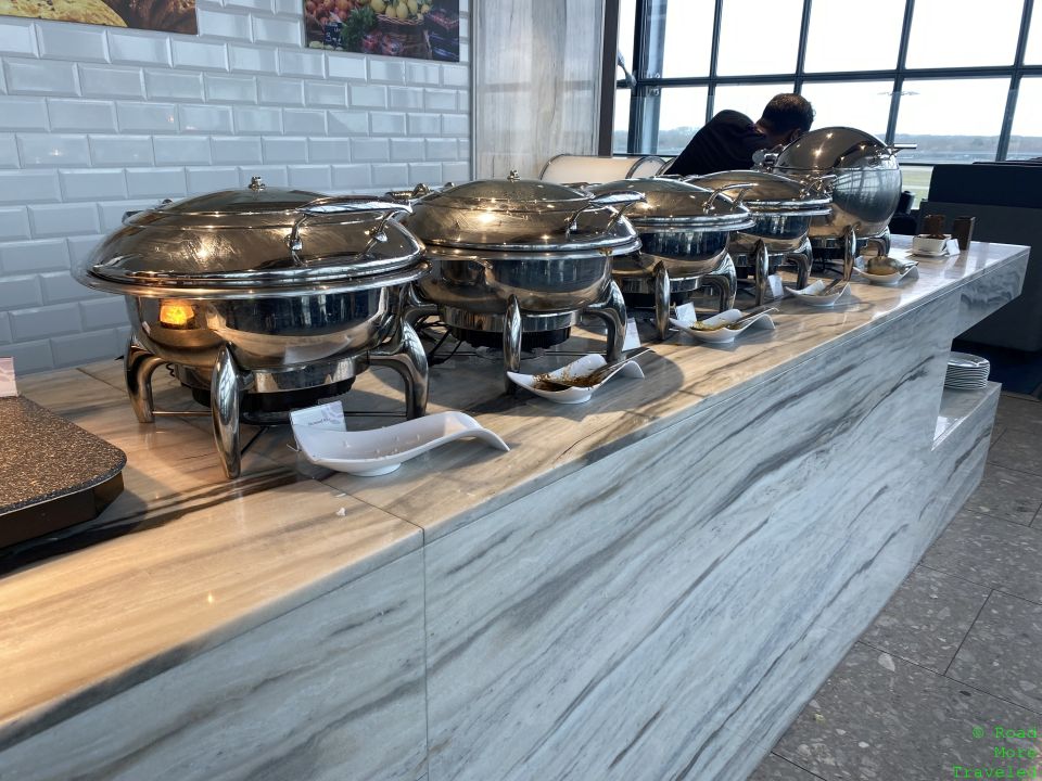 Plaza Premium Lounge London Heathrow Terminal 5 hot buffet
