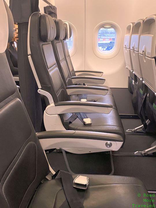 British Airways A320 Club Europe seating row