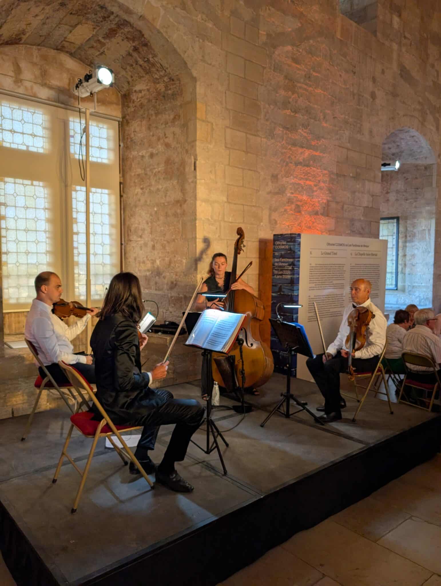 a group of people playing instruments