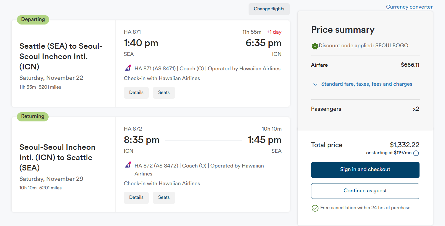 a screenshot of a flight schedule