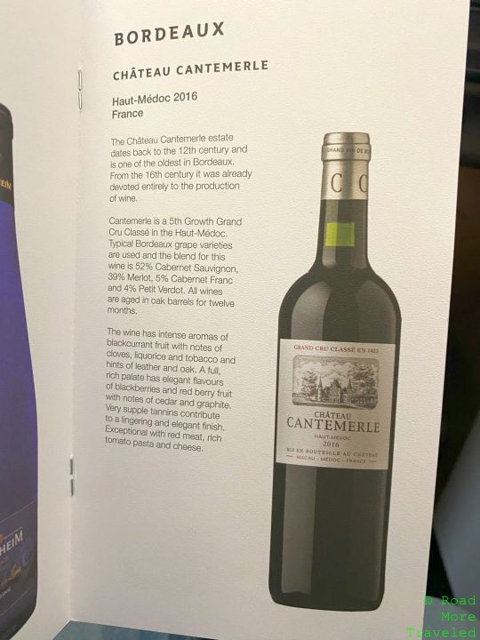 Qatar Airways A350-1000 QSuites Business Class red wine