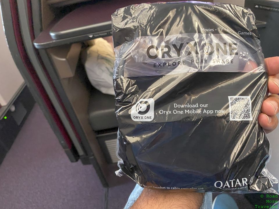 Qatar Airways A350-1000 QSuites Business Class - noise-canceling headphones