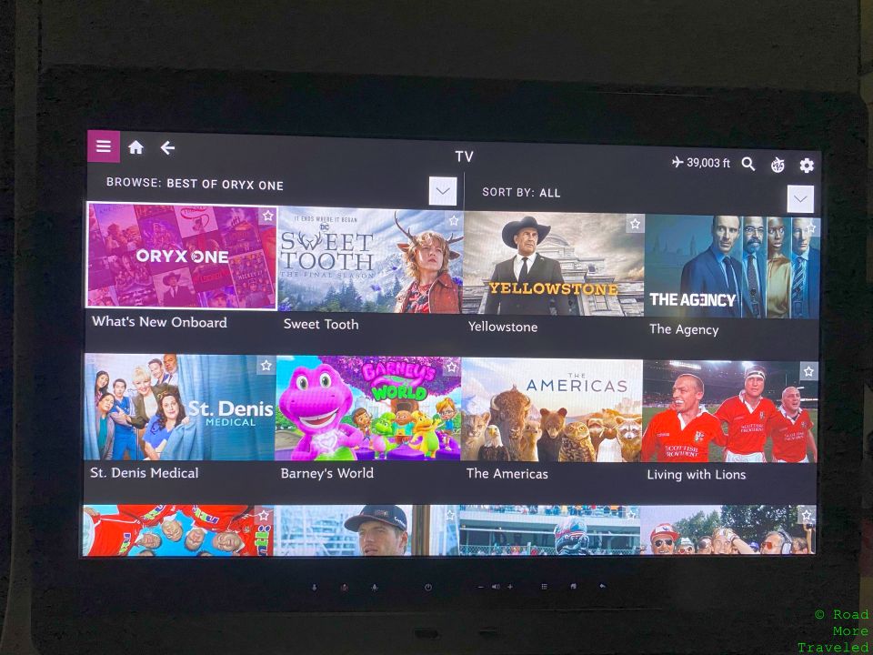 Qatar Airways A350-1000 QSuites Business Class - Oryx One IFE system