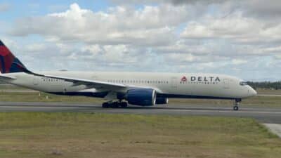 Delta Air Lines Airbus A350-900 taxiing in Rome