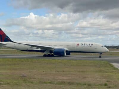 Delta Air Lines Airbus A350-900 taxiing in Rome