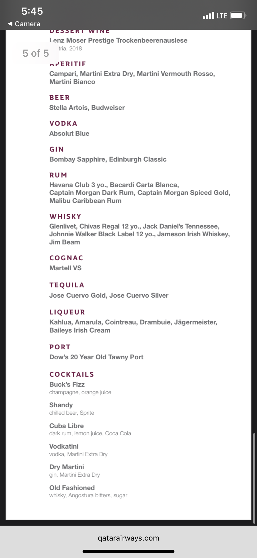 QR Al Mourjan Garden Lounge cocktails