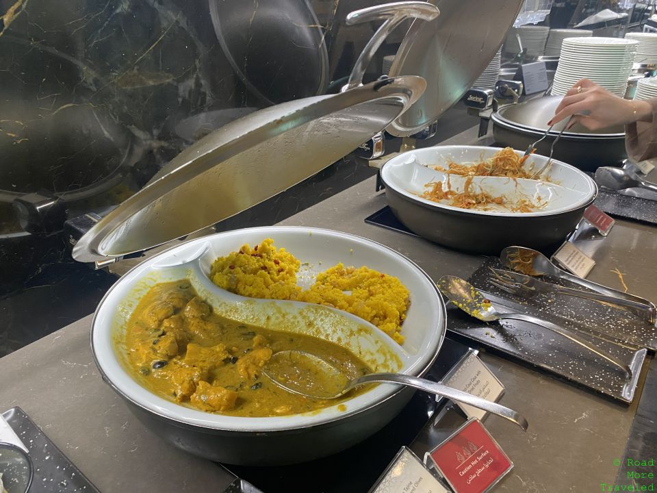 QR Al Mourjan Garden Lounge chicken tajine and couscous