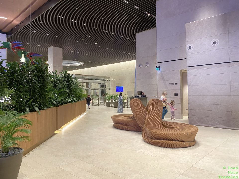 Qatar Airways Al Mourjan Garden Lounge Doha sculpture