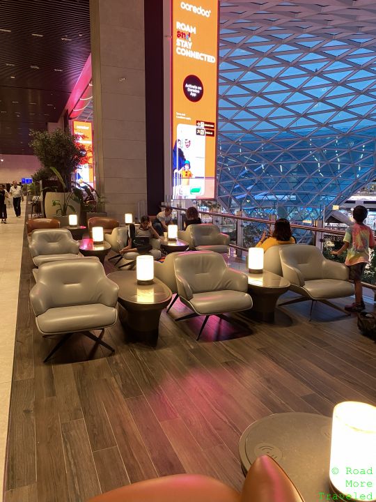 QR Al Mourjan Garden Lounge main seating area - terminal view