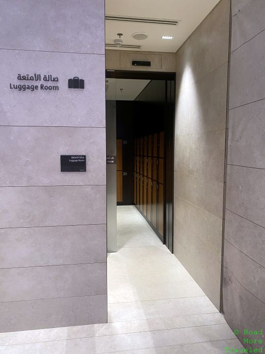 Qatar Airways Al Mourjan Garden Lounge Doha luggage storage