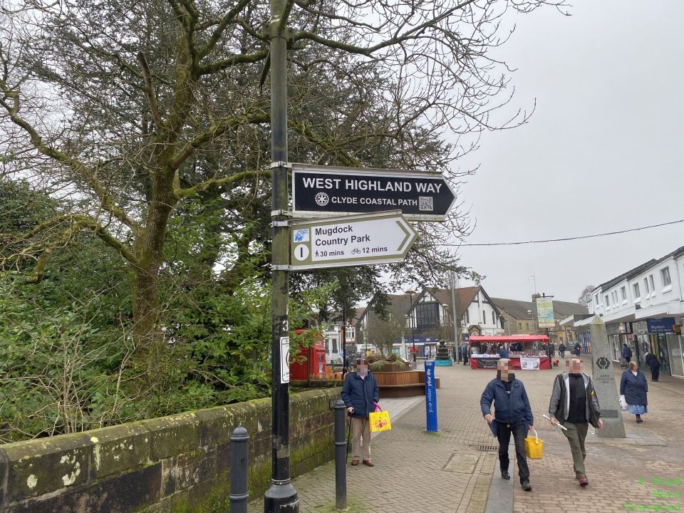 West Highland Way marker in Milngavie, Scotland