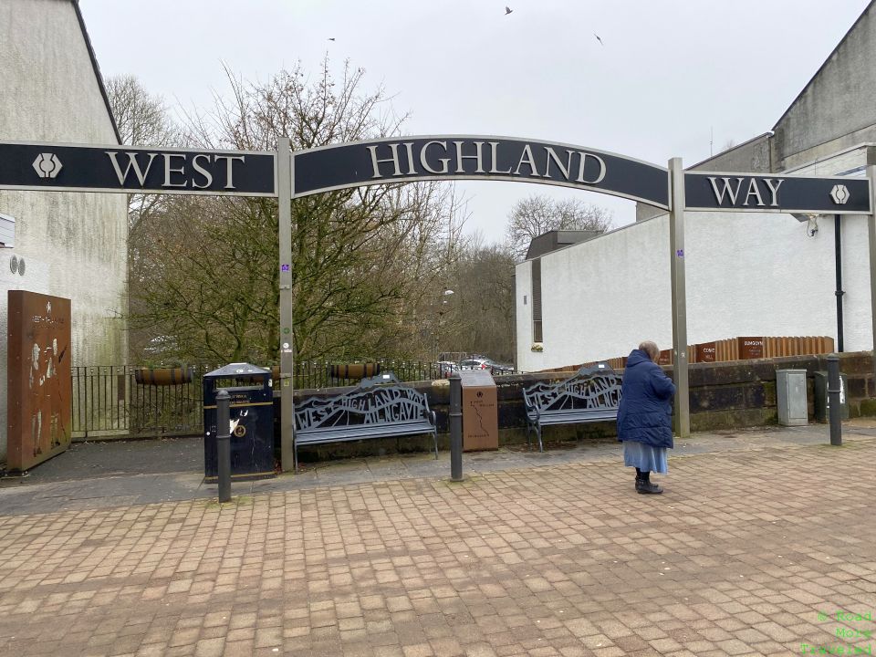Seven miles of the West Highland Way - start of trail in Milngavie, Scotland