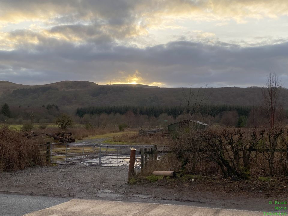 Sunset over Scottish Highlands