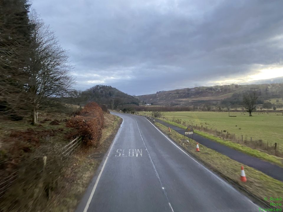 Riding the X10 bus back to Glasgow