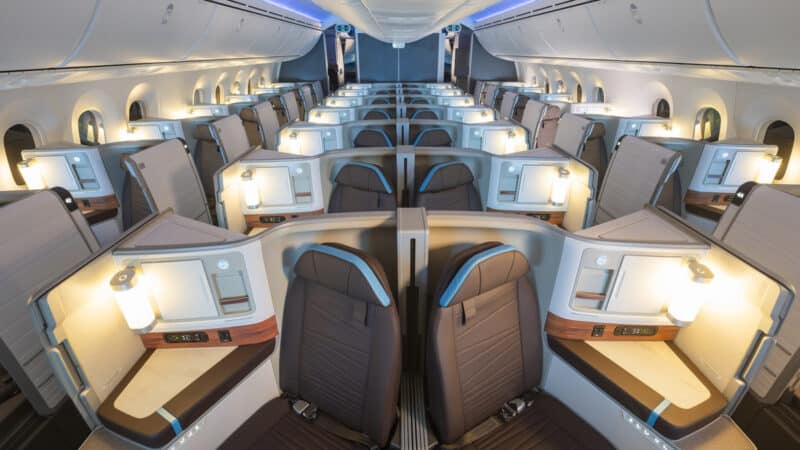 a row of seats in an airplane