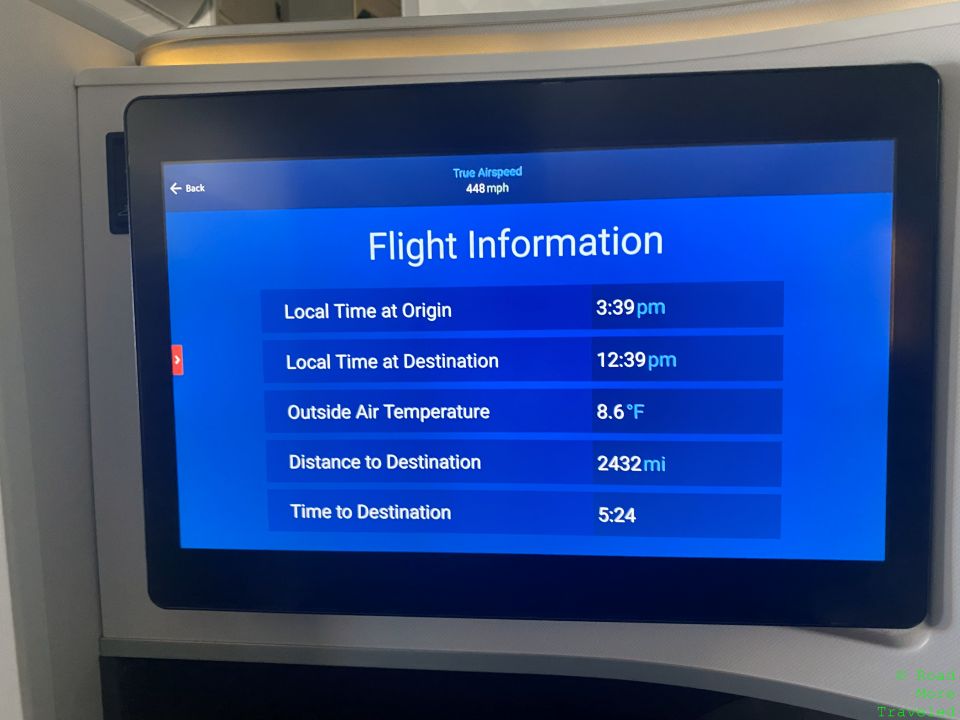Delta Studio flight map information