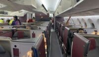 Qatar Airways B787-9 Business Class cabin