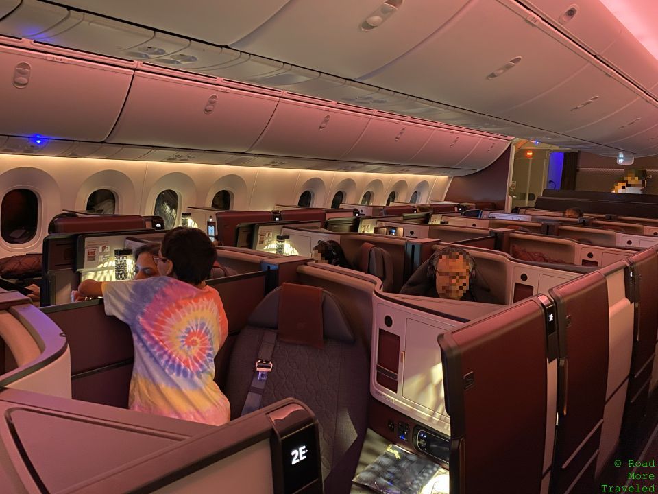 Qatar Airways B787-9 Business Class interior