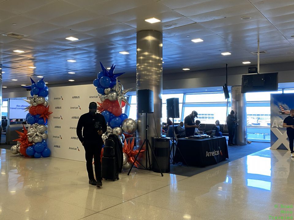 AA A321XLR inaugural gate party