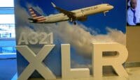 AA A321XLR inaugural - XLR backdrop