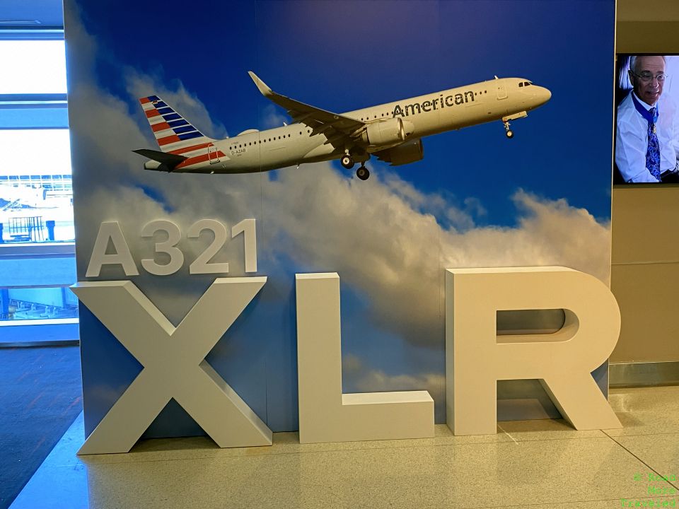 AA A321XLR inaugural - XLR backdrop