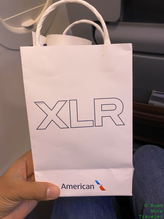 American A321XLR inaugural goodie bag
