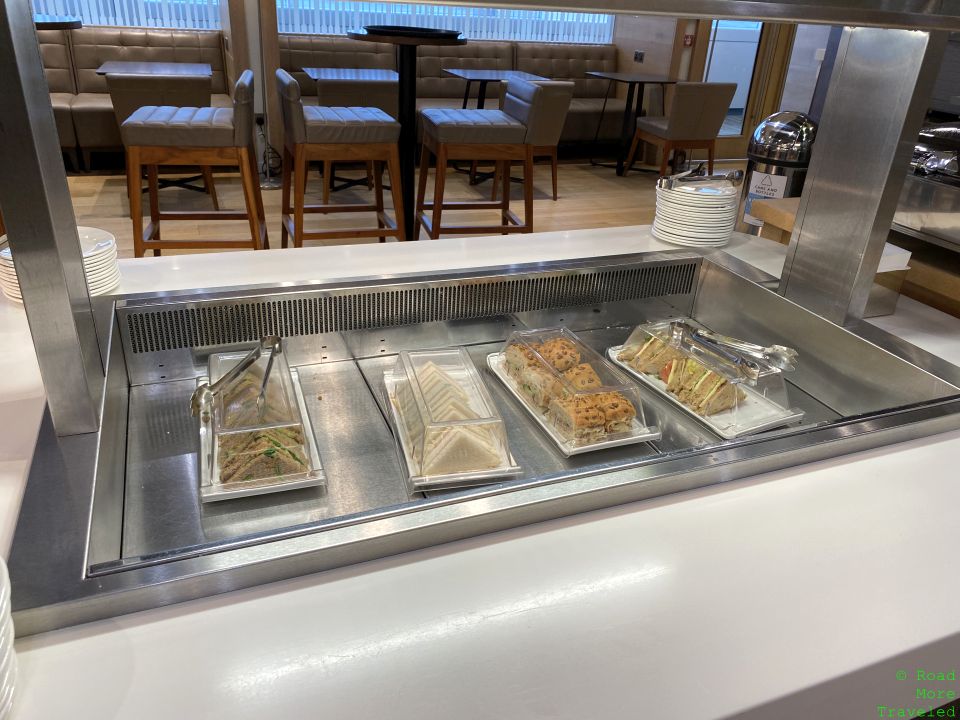 British Airways Lounge Glasgow buffet sandwiches