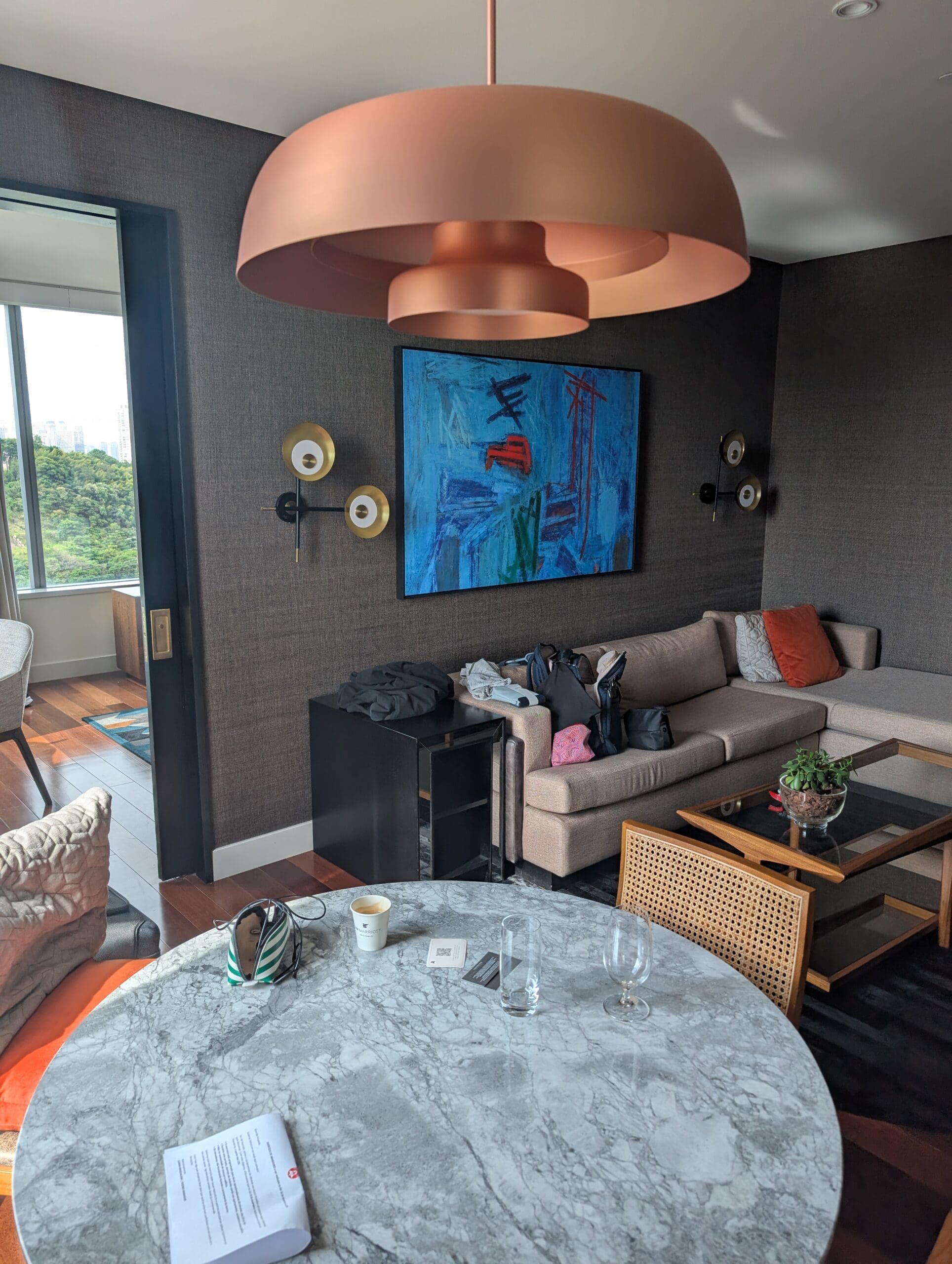 Living room in the Griffin Suite