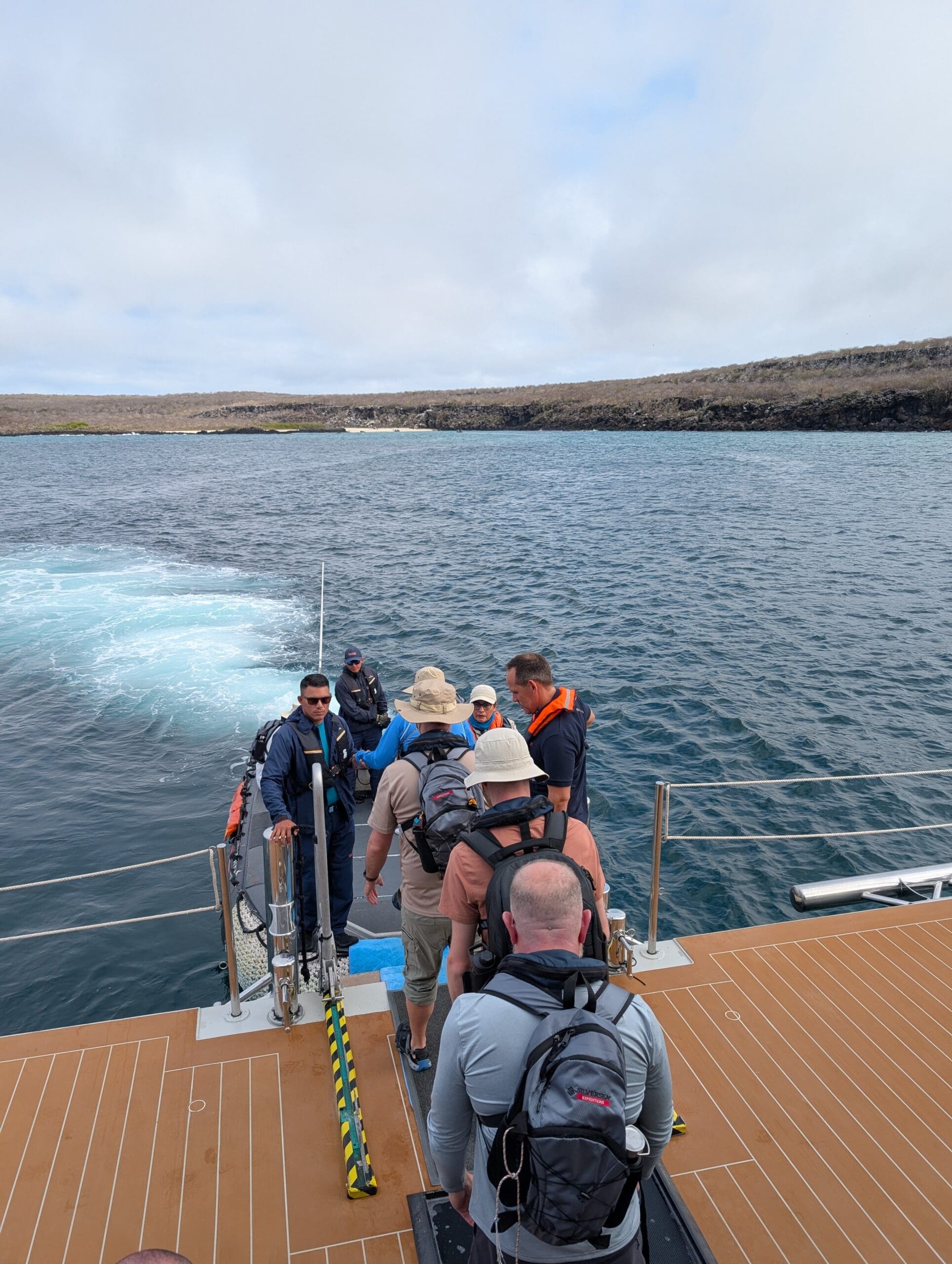 a group of people on a boat