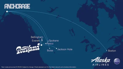Alaska airlines new route map 2025
