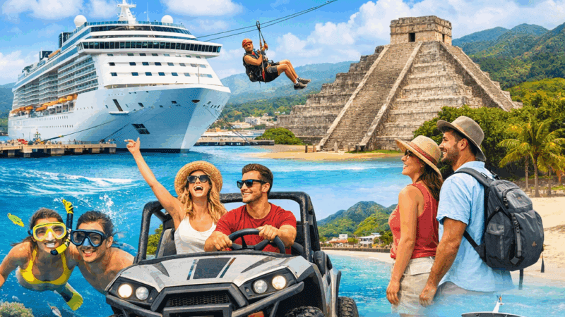 a group of people in a vehicle