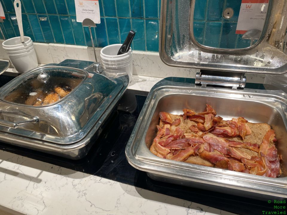 food in a container on a counter