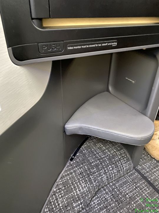 American A321XLR Business Class footwell
