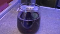 American A321XLR Business Class red wine