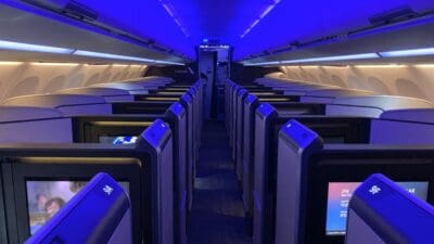 American A321XLR Business Class cabin