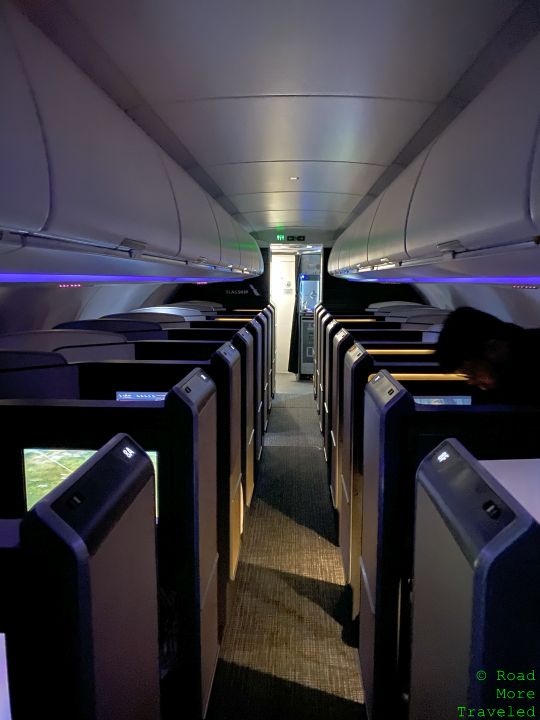 a row of seats in an airplane