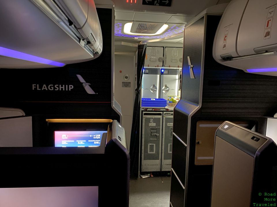 a inside of an airplane