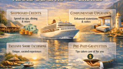 a poster of a cruise ship