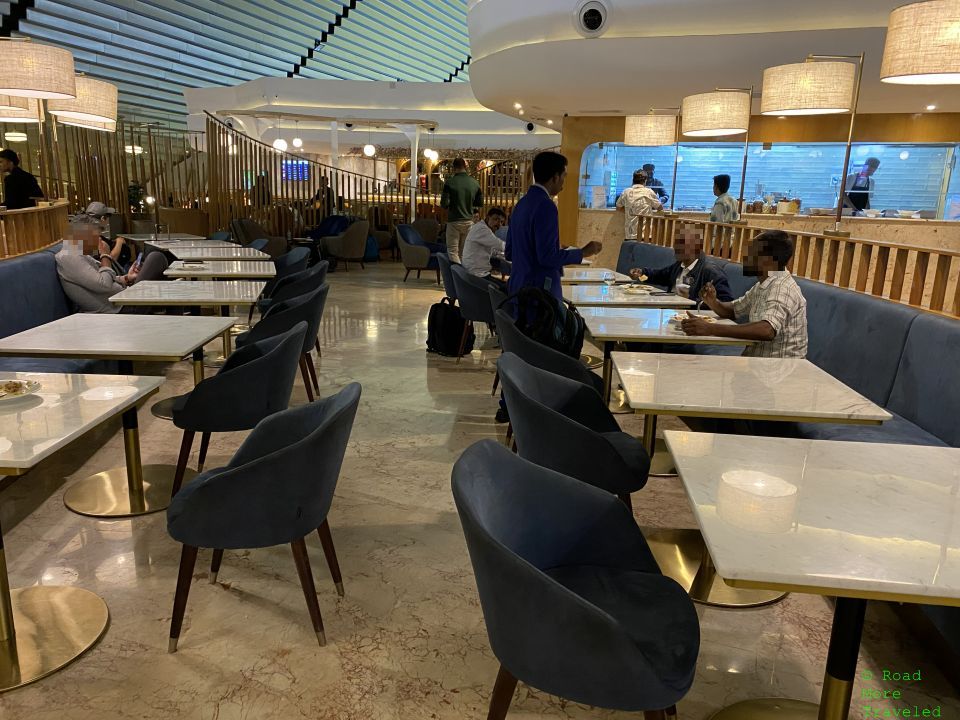 Travel Club Lounge Chennai Terminal 2 dining tables