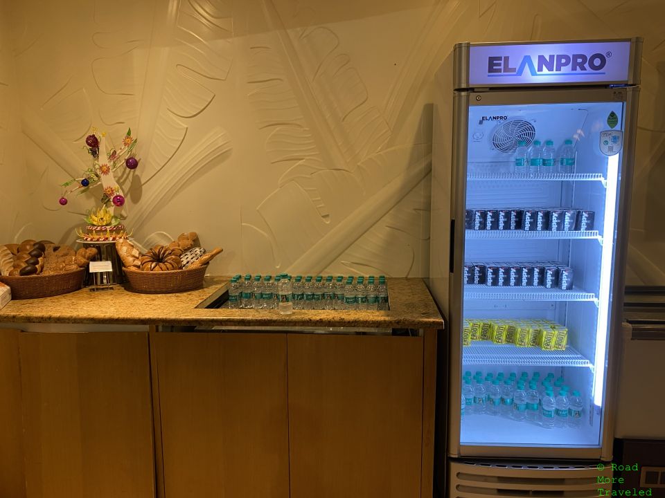 Travel Club Lounge Chennai Terminal 2 beverage selection