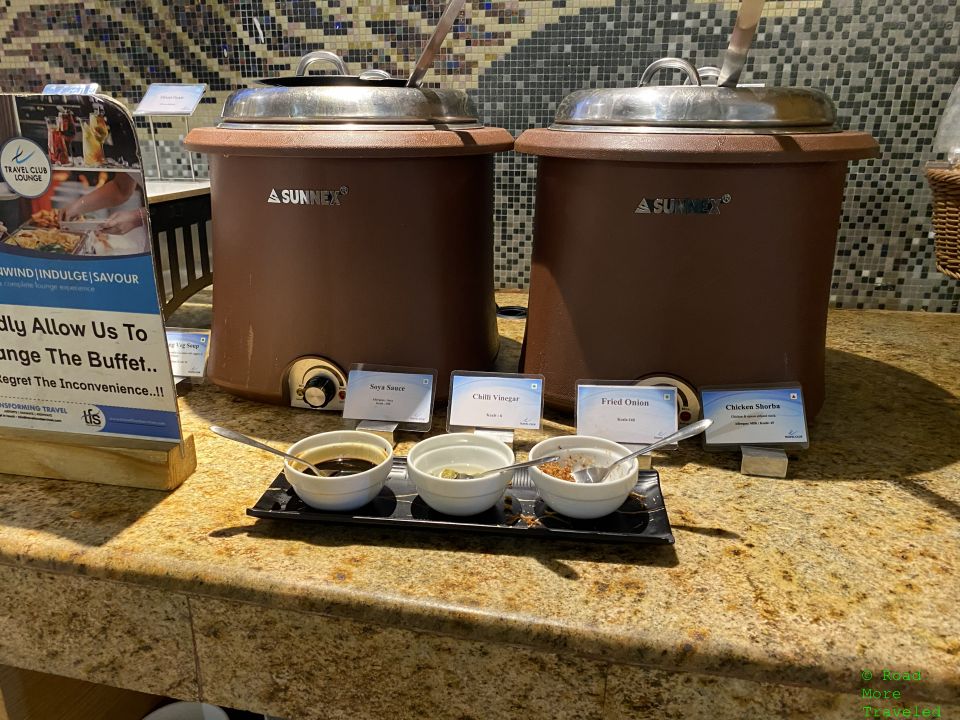 Travel Club Lounge Chennai Terminal 2 - soups