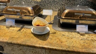 Travel Club Lounge Chennai Terminal 2 - non-veg buffet selection