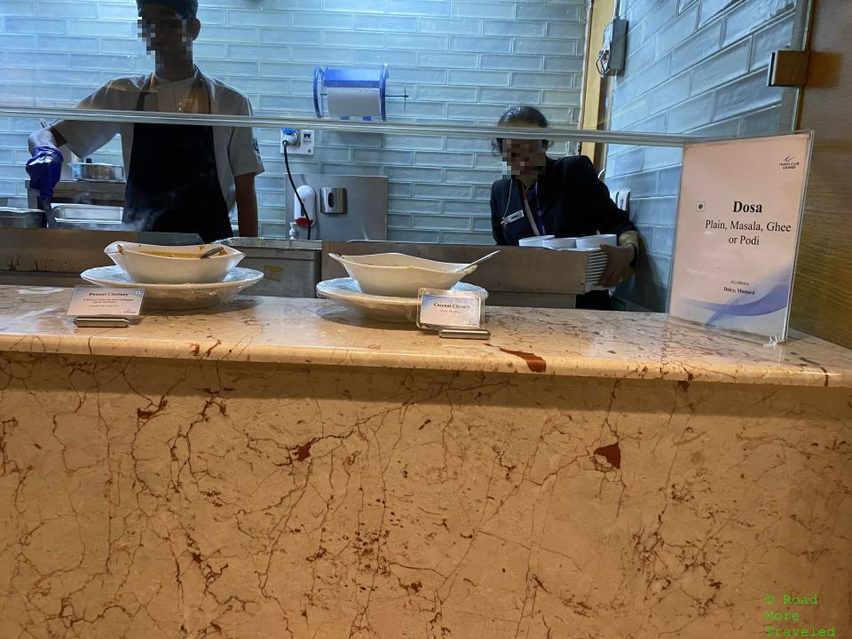 Travel Club Lounge Chennai Terminal 2 - live dosa station