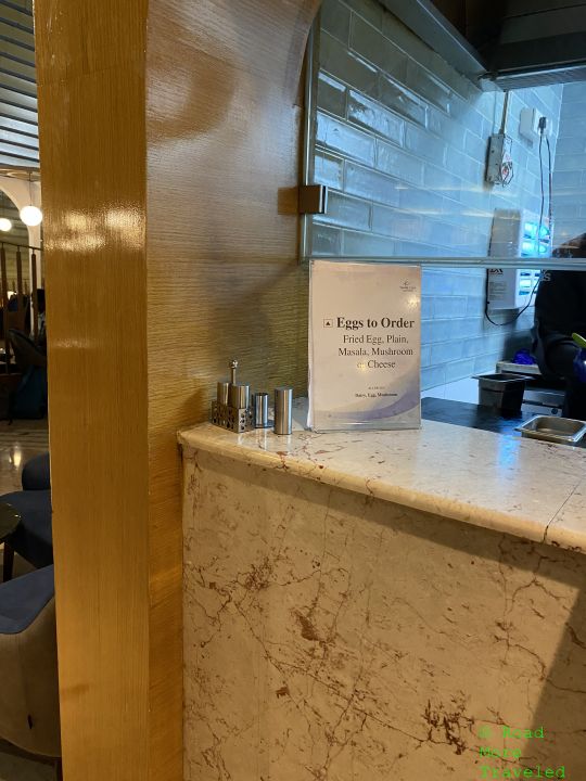 Travel Club Lounge Chennai Terminal 2 - omelette station