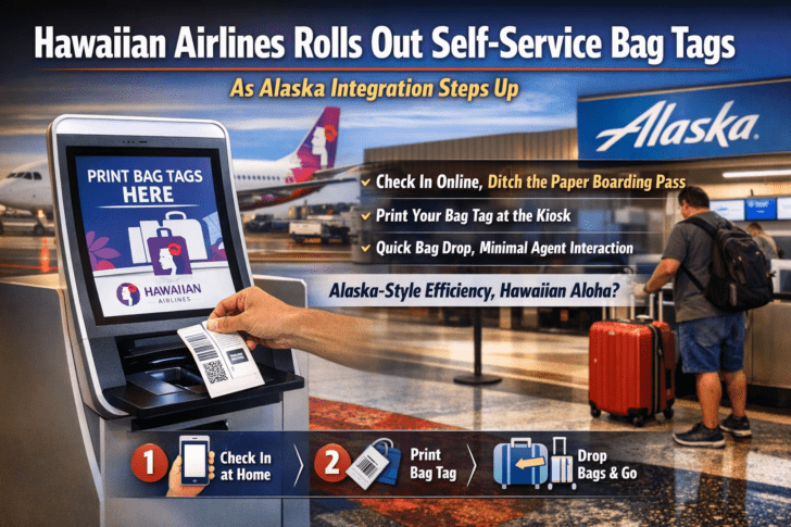 Hawaiian Airlines Pushes Self‑Service Bag Tags & Eliminates Boarding Passes