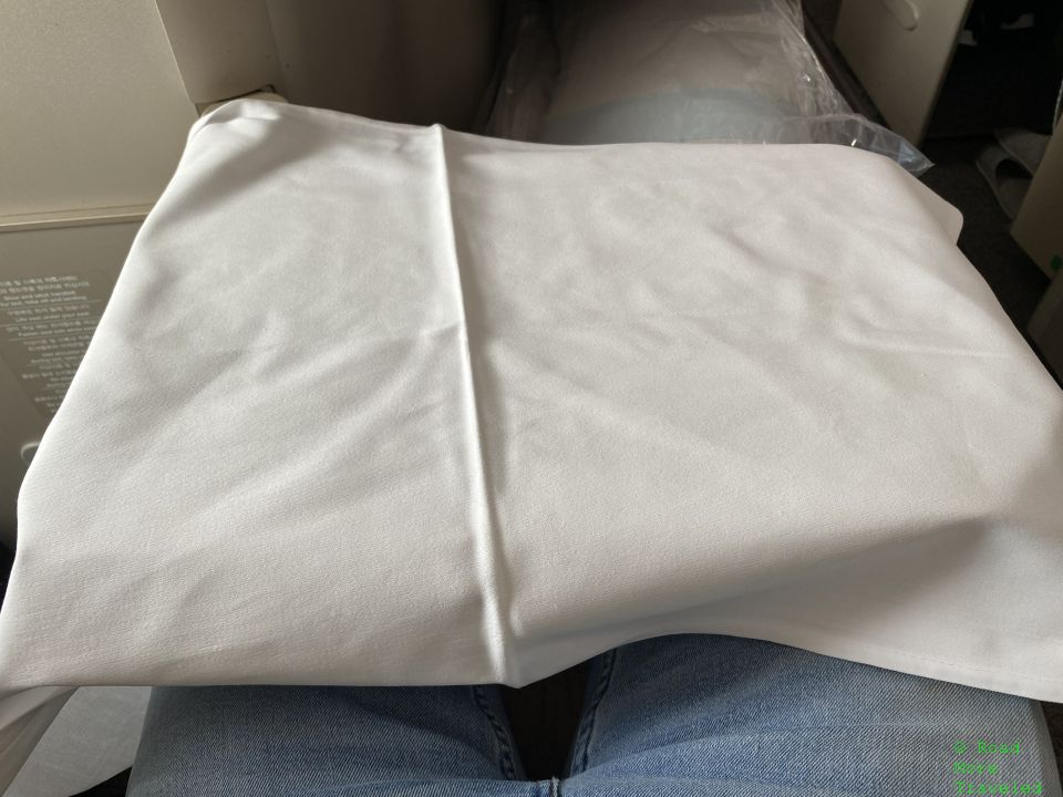 Asiana Airlines A380 Business Class tray table