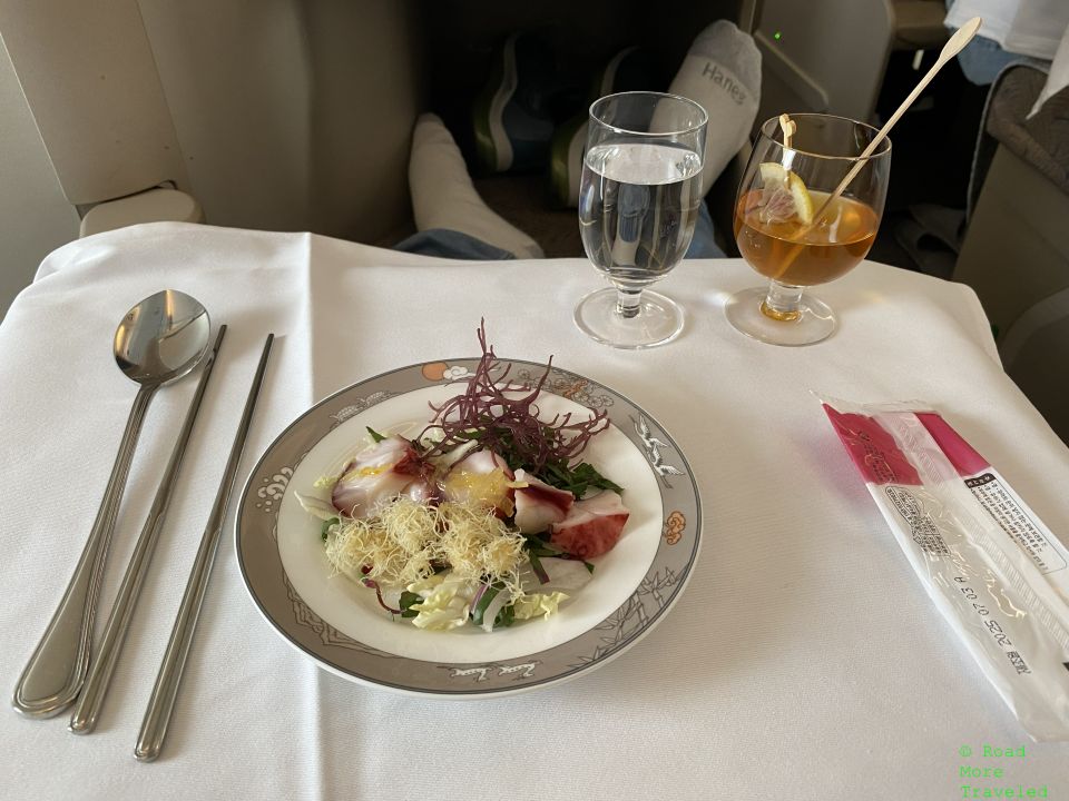 Asiana Airlines A380 Business Class - Korean appetizer