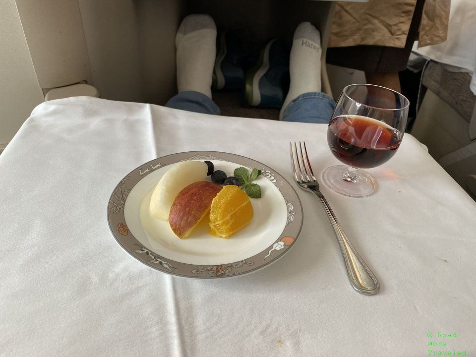 Asiana Business Class fruit plate