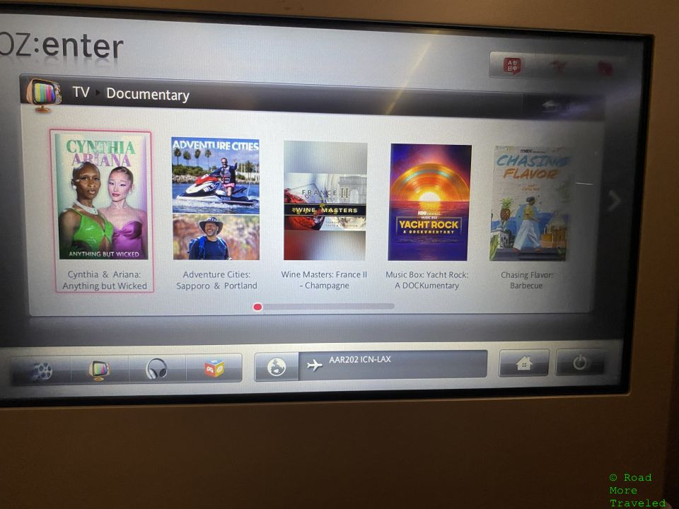 OZ IFE TV selection